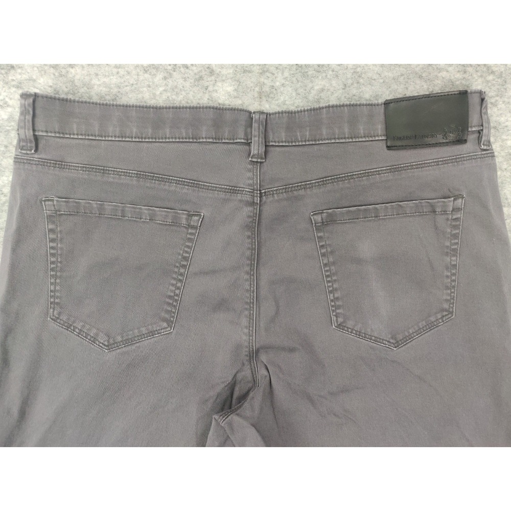 English Laundry Mens 36x29 Straight Fit Gray Stretch Chinos Pants Casual - Picture 5 of 13